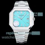 HBF Factory Swiss Clone New Patek Philippe Cubitus Baby Blue Dial Steel Men's Watch 
